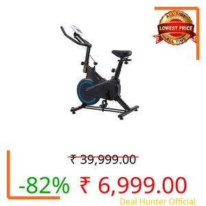 BIONFIT Elite Gym Cycle Machine for Home Fitness | Spin Bike with 7kg Flywheel, Max Weight: 120 Kg, Heart Rate Sensor | Upright Exercise Bike for Men Cardio Workout