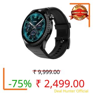 Noise Origin Smart Watch Smoothest UI Experience (New Nebula UI) & EN 1 Processor, 1.46" ApexVision AMOLED Display, Stainless Steel, Contour-Cut Design, Fitness Age, Fast Charging (Jet Black)
