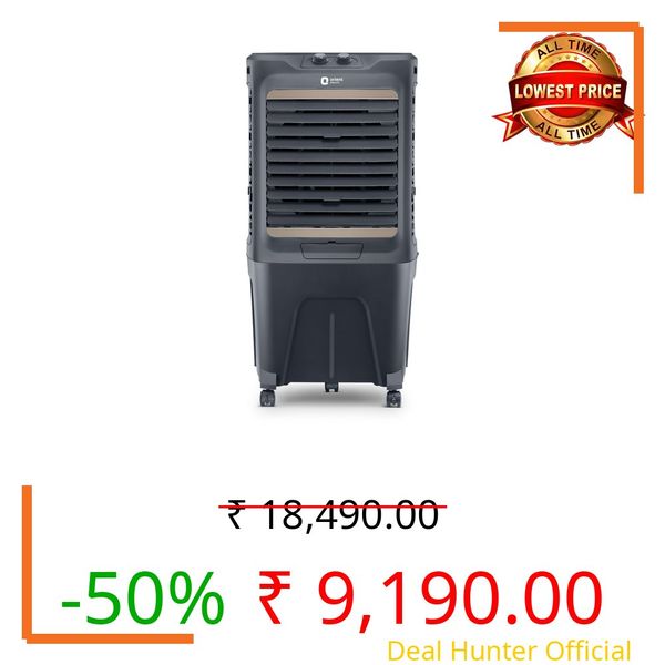 Orient Electric Tornado 88L Desert Air Cooler for home | Densenest Honeycomb Pads | Fully Collapsible Louvers, Inverter Compatible | High Air Delivery | 1 Year Warranty by Orient | Dark Grey