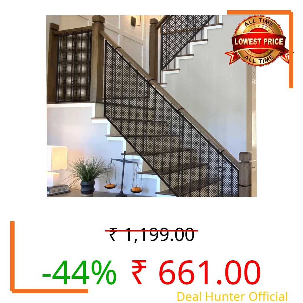 EVERGREEN SHOPPEE Baby Safety Gate: Mesh Balcony Net for Child Protection 10.5 x 4 feet Black, Pack of 1