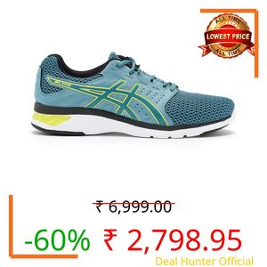 ASICS Mens Gel-Ease Blue Teal/Bright Yellow Running Shoe - 9 UK (1011B787.401)