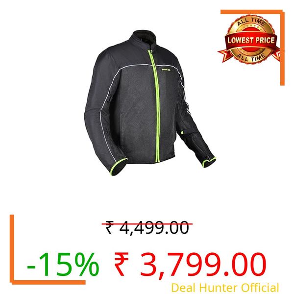Allextreme AVIANT AIR Bike Riding Jacket CE Level 2 Certified Armour Protector Elbows Shoulders Protection Mesh Fabric Motorcycle Rider Gear for Bikers (4XL, Black & Green)