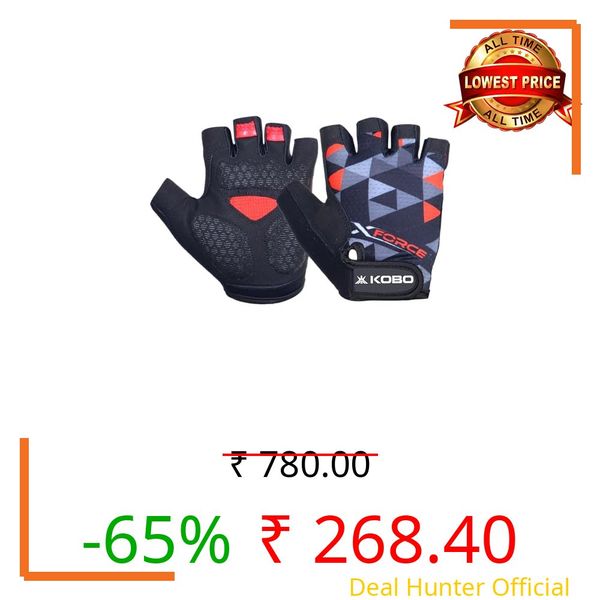 Kobo Gym Gloves WTG-76 for Men and Women, Gloves for Professional Weightlifting, Fitness Training and Workout