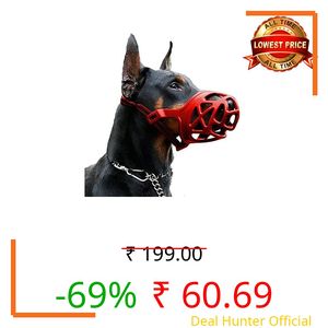 MUNCHOS Adjustable Dog Fiber Muzzle Cum Mouth Cover for Dogs (X-Small)