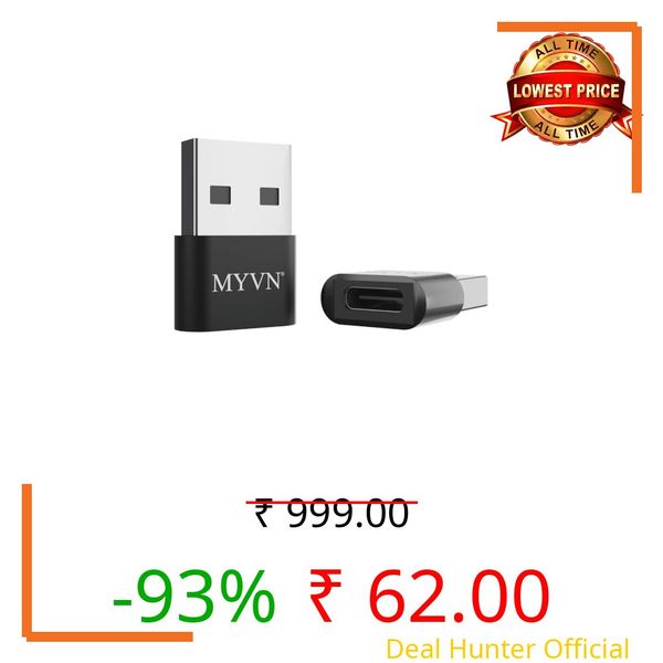 MYVN USB Type C Female to USB 3.0 Male Adapter - USB C to USB A Connector Compatible with Laptops,Chargers,and More Devices with Standard USB A Interface