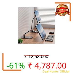 AiFeelife Portable Monitor Holder for 12-17.3 Inch Screen, Universal Expandable Display Base, 12.9 Inch Tablet Stand, Adjustable Desktop Clamp Stand