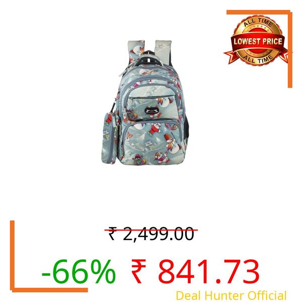 Ligo Snowmen 16 Inch School Bags for boys with Bottle Pocket and Front Organizer school bag for girls (Green)