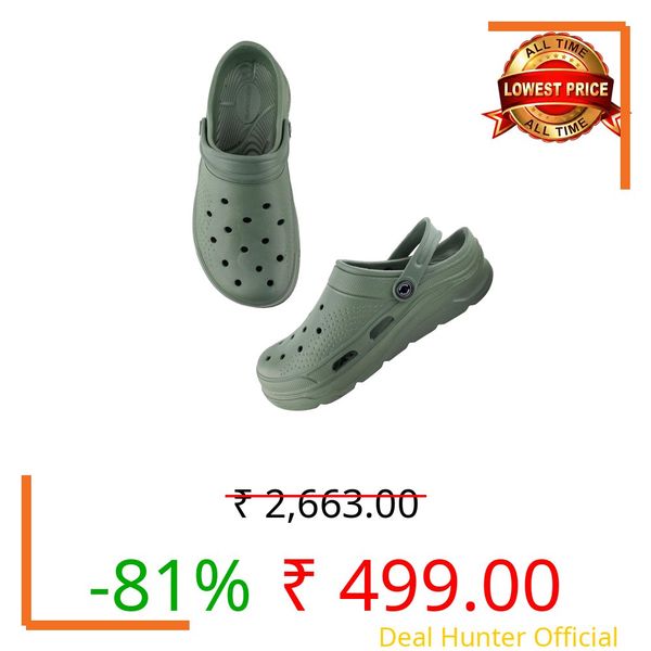 Red Tape Men's EVA Comfort Clogs Olive