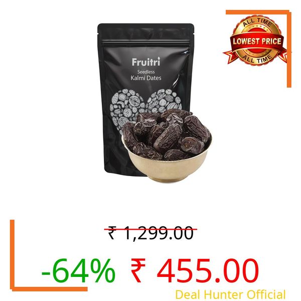 Fruitri Seedless Premium Kalmi Dates 500g (Khajur/Khajoor) 100% Natural khajur No Added Sugar