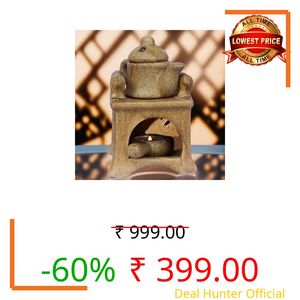 KraftsKala Teapot Oil Diffuser for Home Fragrance, Tealight Candle Oil Burner Aroma Diffuser for Serenity, Wellness Gift, Indoor Fragrance (Ceramic)