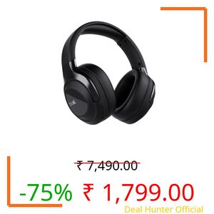 Boat Nirvana Eutopia Bluetooth Over Ear Headphones with Head Tracking Function, Spatial Audio,20 HRS Playtime, Enx™ Tech, ASAP™ Charge, Hearables App(Android & iOS Compatible)(Primia Black)