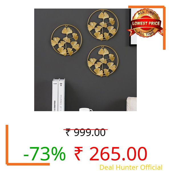 Artemade Iron Decorative Wall Hanging | Iron Floral Wall Décor for Living Room, Bedroom & Home Interior | Hanging Sculpture Modern Art for Housewarming, Wedding & Anniversary Gift (Style 1)