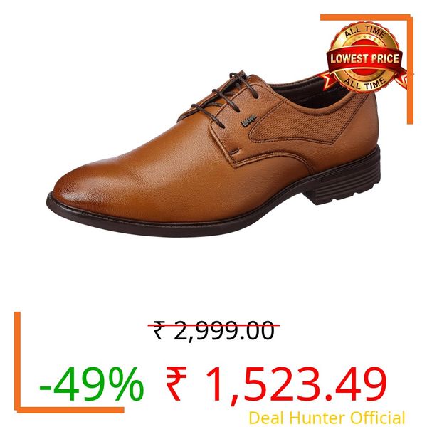 Lee Cooper Men's LC7777E Tan Formal Lace UP Shoes_42EU