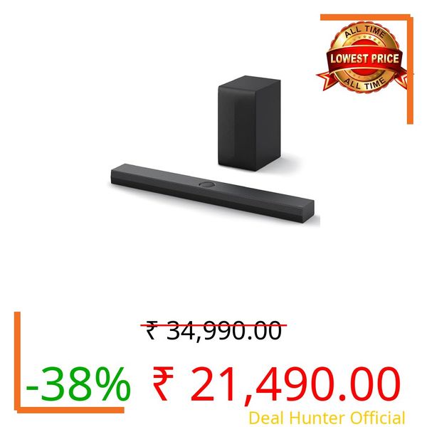 LG S70TY 400W 3.1.1 Channel Dolby Atmos, Center Up-Firing, Wow Orchestra Soundbar with HDMI, USB & Bluetooth Connectivity (Black)