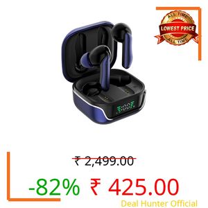 amazon basics TWS in-Ear Earbuds (AB-T01A) with Fast Charging up to 50 Hours of Playtime | Dual 10mm Driver | IPX4 Water-Resistance | Bluetooth 5.3 | Charging Case with Mic | Touch Control (Blue)