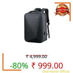 i-mPack we tour belongings ImPack Business Smart Backpack Waterproof Antitheft Hardshell Laptop Backpack with USB Charging Port,Travel Durable Backpack for Men and Women- Grey