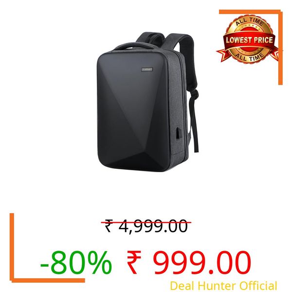 i-mPack we tour belongings ImPack Business Smart Backpack Waterproof Antitheft Hardshell Laptop Backpack with USB Charging Port,Travel Durable Backpack for Men and Women- Grey