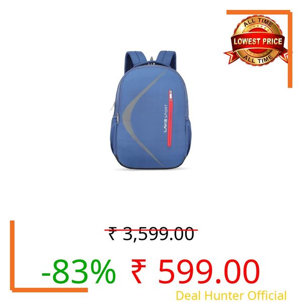 Lavie Sport 49cm Boomerang 36L Anti-Theft Laptop Backpack for Men & Women | Laptop Bag for Boys & Girls