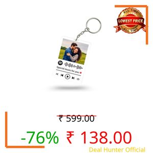Tresneria Acrylic Personalized Keychain (Clear-Spotify), Black