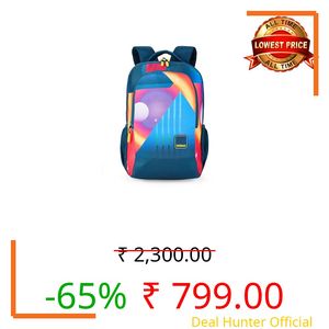 American Tourister Quad 3.0 Style 01 | 33.5L Backpack | School Bag | 3 Compartments | School & College Backpack for Girls and Boys | Spacious Interiors | Legion Blue | 1 Yr Global Warranty