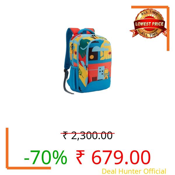 American Tourister Quad 3.0 Style 01, Large 3 Compartment Backpack, 33.5L with Spacious Interiors Bags For School, Office, College For Men & Women - Vivid Blue