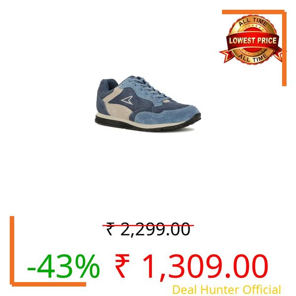 Power Extreme Leather Men's Blue Sports Shoes - 9 UK (8369000)