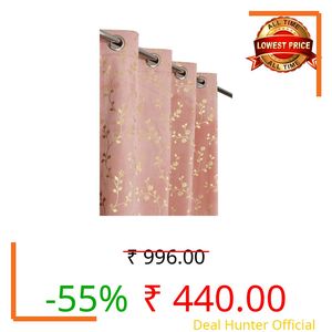 FABDRAPE Heavy Velvet Fabric Luxury Looks Room Darkening Floral Designer Semi Sheer Grommet Curtains 5 Feet For Window, Pink, Single Piece