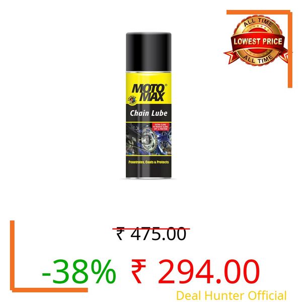 Motomax Chain Lube Spray 400 ml|Bike Chain Lubricant, Protects from rust - Chain, sprockets for Bikes, Cycle, Cars|Avoid Sling Off & Prevent Chain breakage| Extended Chain Life