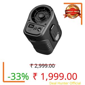 Waist Fan 10000mAh Rechargeable,Portable Fan with over 24H Working Time, 15000RPM Strong Airflow Wearable small Belt Fan Personal Waist Clip for Clothes Shirt Farm Work Hiking Outdoor Jobsite