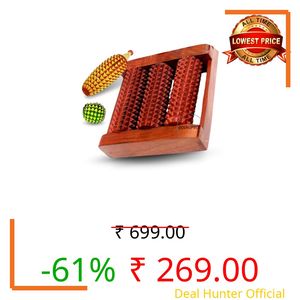 GOSHOPECO Wooden Foot Massager 3 Rollers with wooden Ball and karela, muscle Therapy for Stress Relief and Improved Blood Circulation (set of 3)