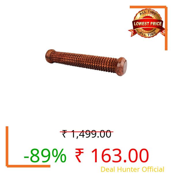 GOSHOPECO Wooden Handheld Foot Roller Acupressure Massager Reflexology Tools Pain and Stress Relief (12X2.5X2.5 inches)
