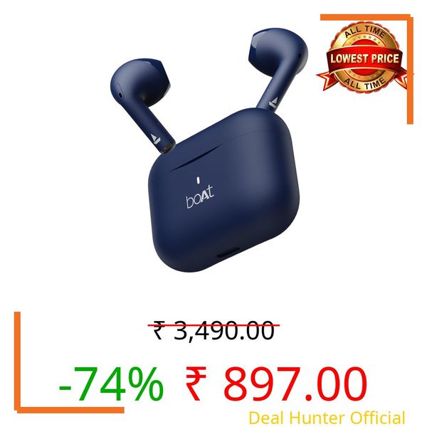 Boat Airdopes Ace TWS in Ear Earbuds with 35 HRS Playback, 13mm Drivers, Dual Mics ENx & Beast Mode(Starry Blue)