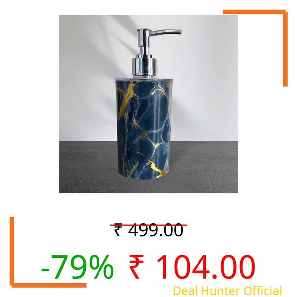 SQBRICK Italian Design Liquid Soap Dispenser| Sanitizer Dispenser | Lotion Dispenser | Shampoo Dispenser | Handwash Bottle | Metallic Grey Finish, 350ml (Italian Black)