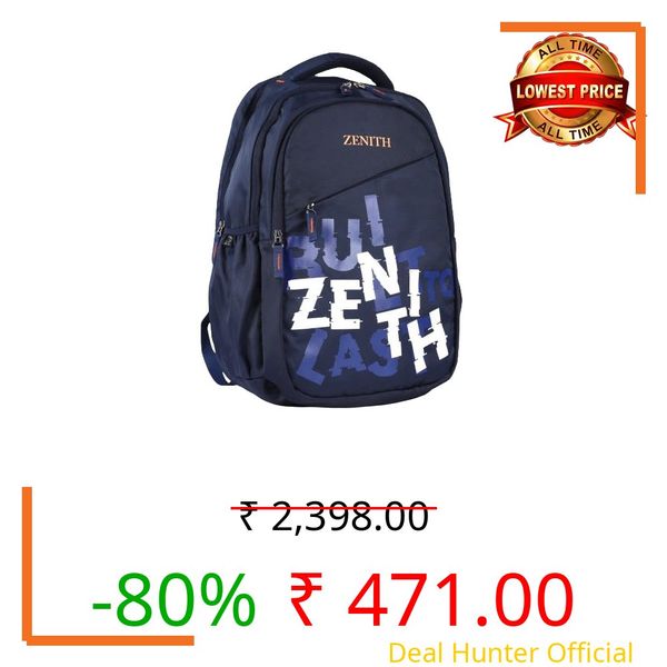 ZENITH 34L Backpack with Rain cover | Laptop bag for men | Backpacks for college | Casual backpack for travel | School bags for Kids | Shoulder bag for men | Stylish Sports Daypack