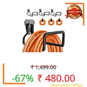 BIJOKETTEN Hose Hanger, Hose Holder Wall Mount Heavy Duty Organizer for Garden Hoses Metal Hook Outdoor Rack for Water Hoses, 3 Pack