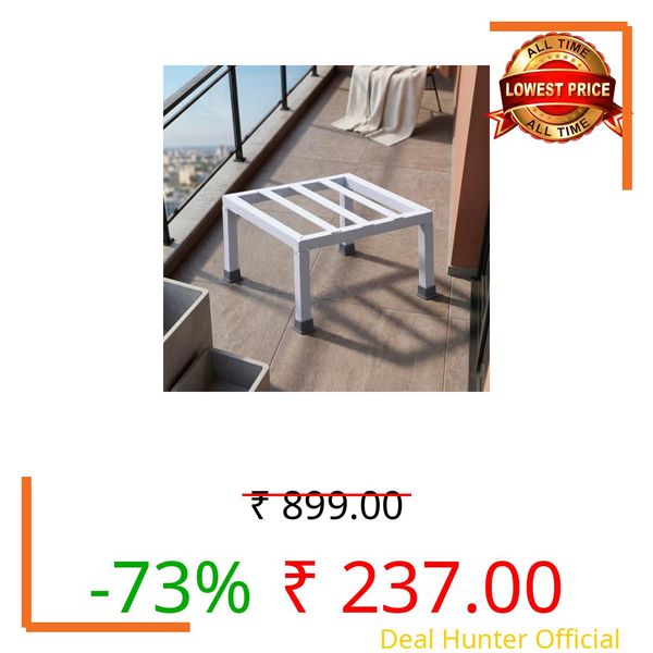 VINAMRA28 Premium Strong Flower Pot / Gamla Square Stand For indoor and Outdoor Plants | Square Shape Thick and Strong Leg For Garden, Balcony, White - Set of 1