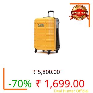 uppercase Cargo 74cm(Large) Check-in Trolley Bag Dualtone Spinner Hardsided Luggage Secure Combination Lock Scratch-proof Surface Mesh ConviPack Suitcase for Men & Women 2000 Days Warranty(Yellow)