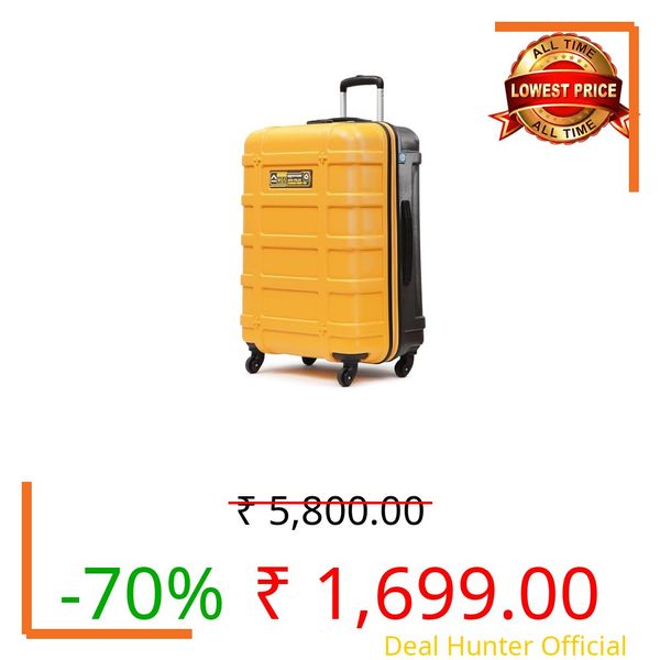 uppercase Cargo 74cm(Large) Check-in Trolley Bag Dualtone Spinner Hardsided Luggage Secure Combination Lock Scratch-proof Surface Mesh ConviPack Suitcase for Men & Women 2000 Days Warranty(Yellow)