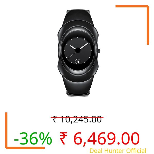 BARAMON Men's Fashion Watches Stylish Futuristic Collectible Unique Male Wristwatch Analog Quartz Clock Date Waterproof Watch for Men, Black, Modern