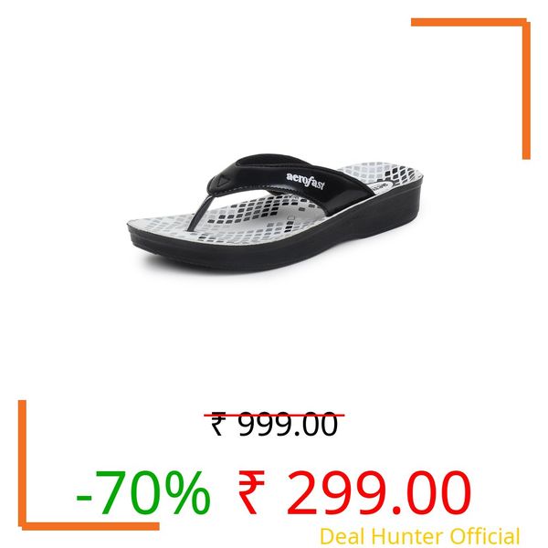 Aerofast PU Black (LA0873A) Casual Slippers for Women - 38 EU