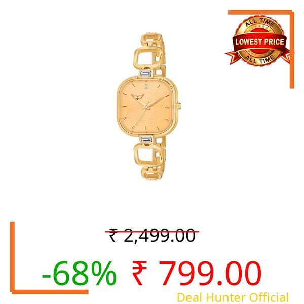 WHITE BIRD Women's Fashion Analog Watches, Assorted Styles and Colors, Wrist Watches (Gold)