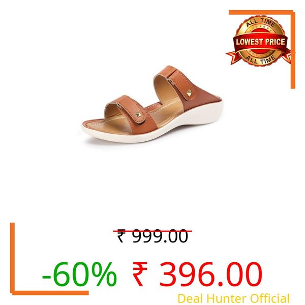 Vendoz Women and Girls Tan Sandals (VDFL52TN-38)