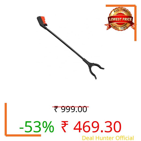 Sankirtan Grabber Reacher Tool, 32 Inch Extra Long Steel Foldable Pick Up Stick with Strong Grip Magnetic,90°Rotating Anti-Slip Jaw,Trash Claw Grabber Tool,Hand Grabber for Reaching,Arm Extension (01)