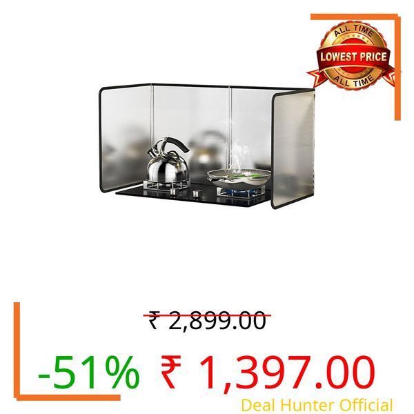 KorsiKato 4 Sided Grease Splatter Guard Foldable Splatter Guard for Stove Stainless Steel Oil Splatter Screens Backsplash for Wall Gas Range Frying Pan Camping (11.8×31.5×15.7inches)