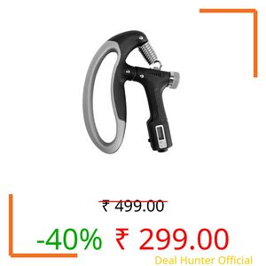 AMIFIT Adjustable Hand Grip Strengthener, Hand Gripper with Counter for Men & Women, Gym Workout Hand Exercise Equipment, Forearm Exercise, Finger Exercise Power Gripper, Grey
