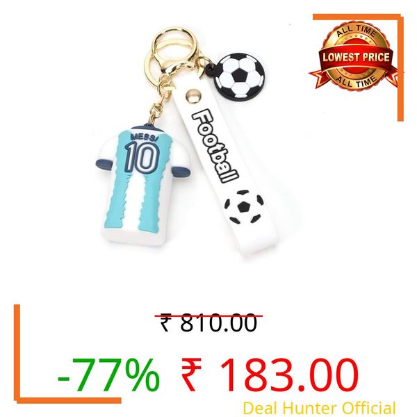 Iconic Keychains Messi blue jersey 3D rubber Keychain with strap | Messi Keychain | Football Keychain | Lionel Messi Keychain