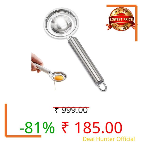 Egg Separator,Stainless Steel Egg Yolk White Separation Tool