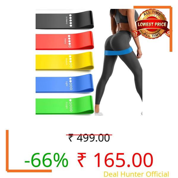 5 PCS Resistance Bands, Resistance Loop Exercise Bands for Women and Men, Skin-Friendly Resistance Fitness Exercise Loop Bands with 5 Different Resistance Levels, Ideal for Home, Gym, Yoga, Training