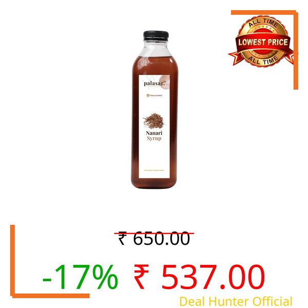 Choco Gaarden Nannari Juice | 1000 Ml | Nannari Syrup Mix with Water for Making Juice | Coolant & Refreshing Drink/Sharbat | Handmade Sharbath with Farm-Fresh Ingredients | Pack of 1