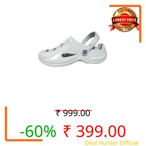 Red & Black Athrox Men's Original Lightweight Clogs Sandals with Adjustable Back Strap | Color: Gray